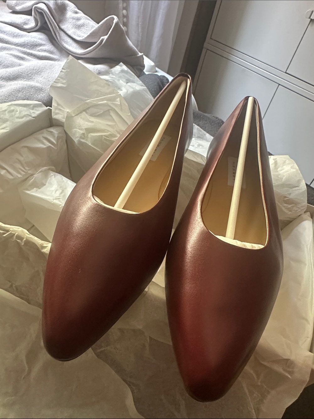 GABRIELA HEARST | Andre Ballerina Flat Shoe Leather - Picture 9 of 10